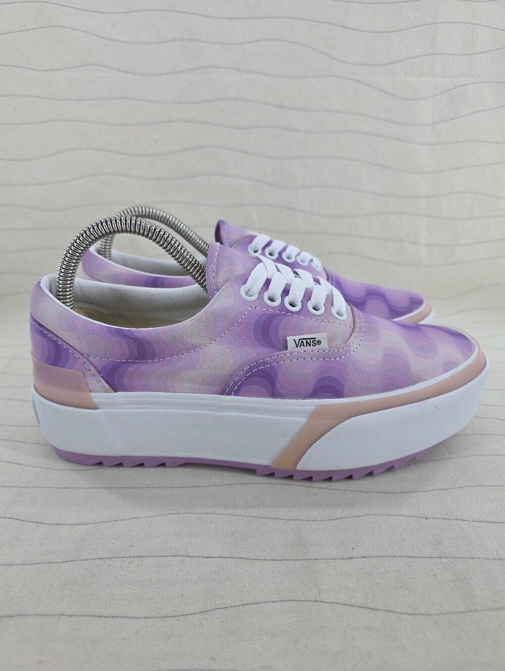 Vans Womens Era Old Skool Stacked Platform Purple Wavy Daze Sneakers Shoes Sz 8